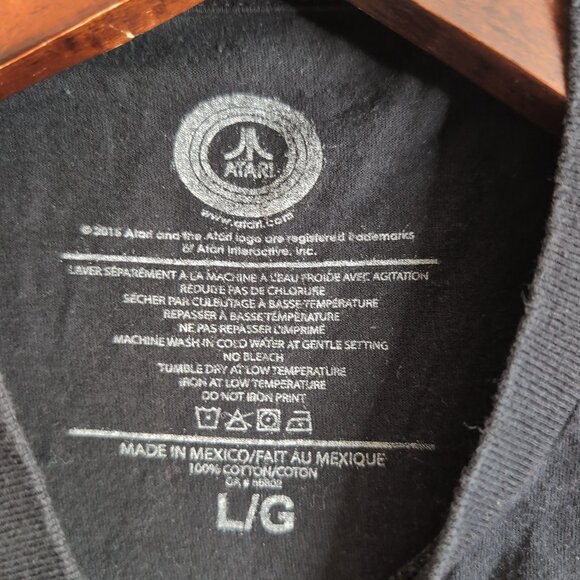 Atari Black T-Shirt HIGH SCORE Pixel Graphic Print 2015, Size Large - Picture 4 of 6